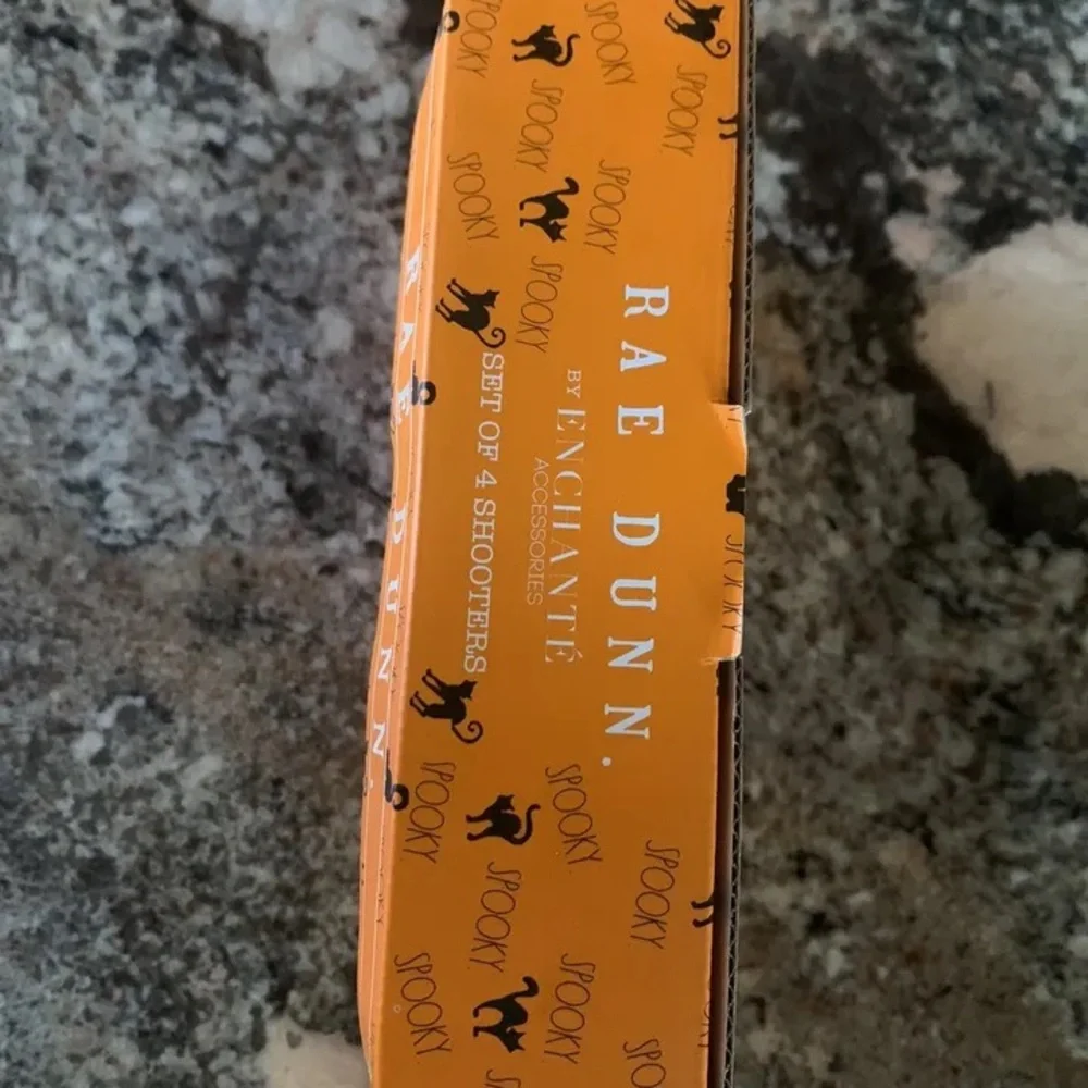 LMT: Rae Dunn Set of Four Shooter Halloween Glasses